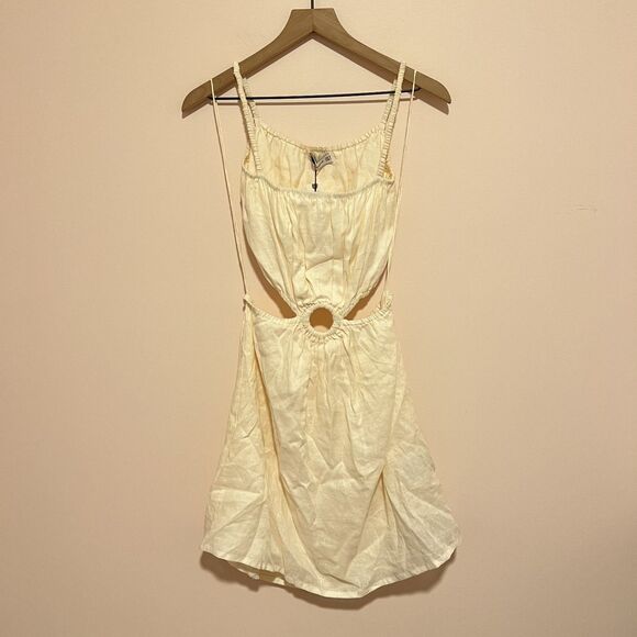 NWT Faithful The Brand Anthropologie Zuma Mini Dress 100% Linen Size 8 - Picture 4 of 12